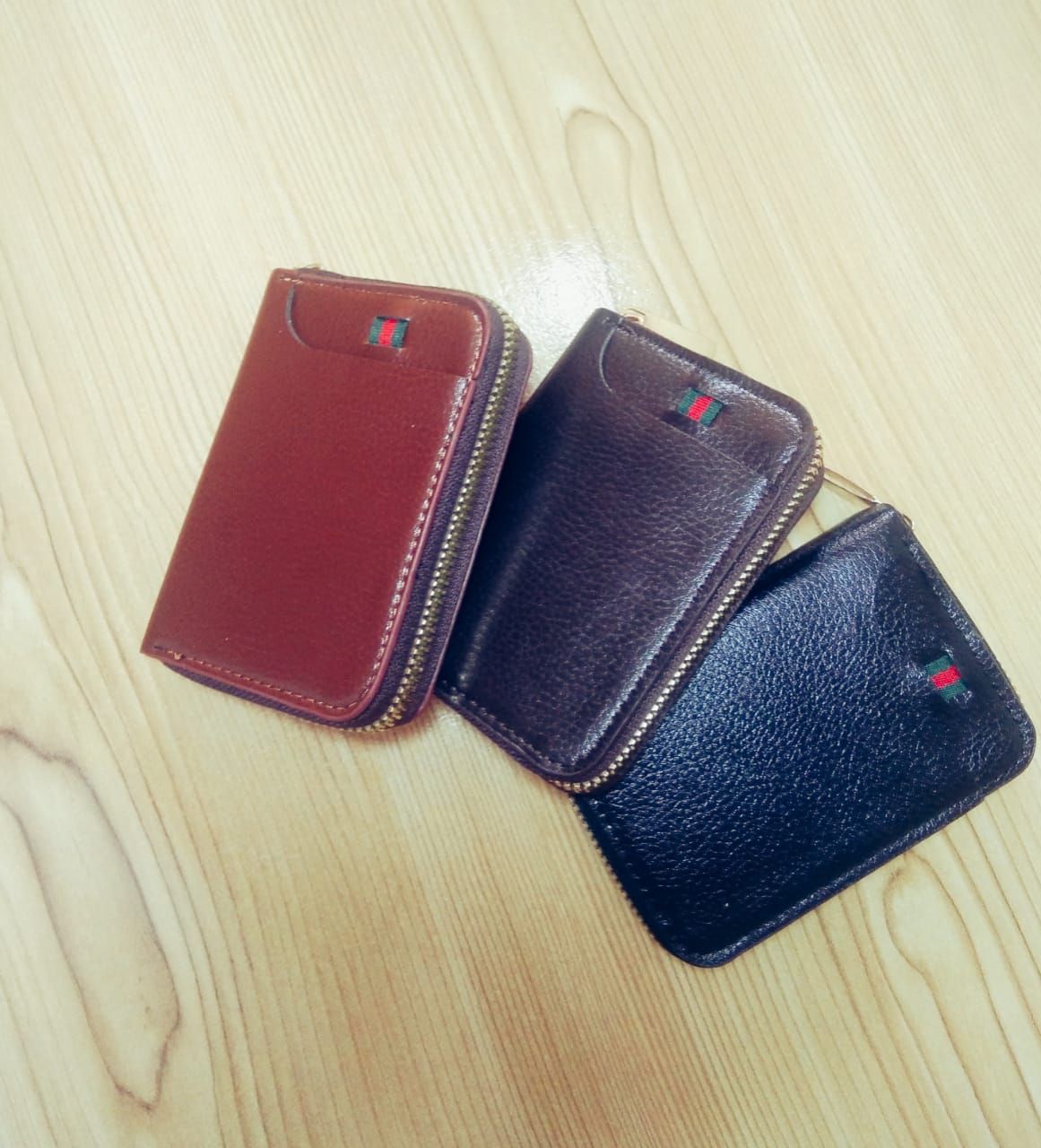 New Men's Leather Card Holder Storage Bags Blocking Zipper Thin Pocket - Oshi.pk - Buy & Sell Online