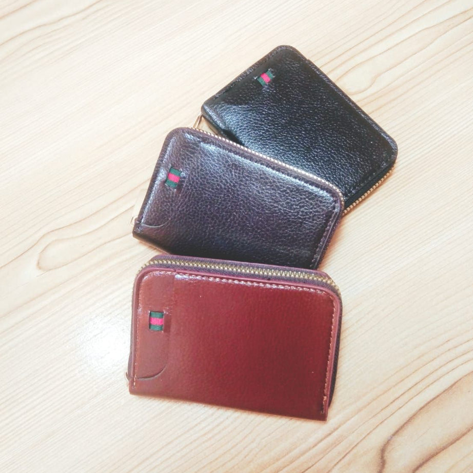 New Men's Leather Card Holder Storage Bags Blocking Zipper Thin Pocket - Oshi.pk - Buy & Sell Online