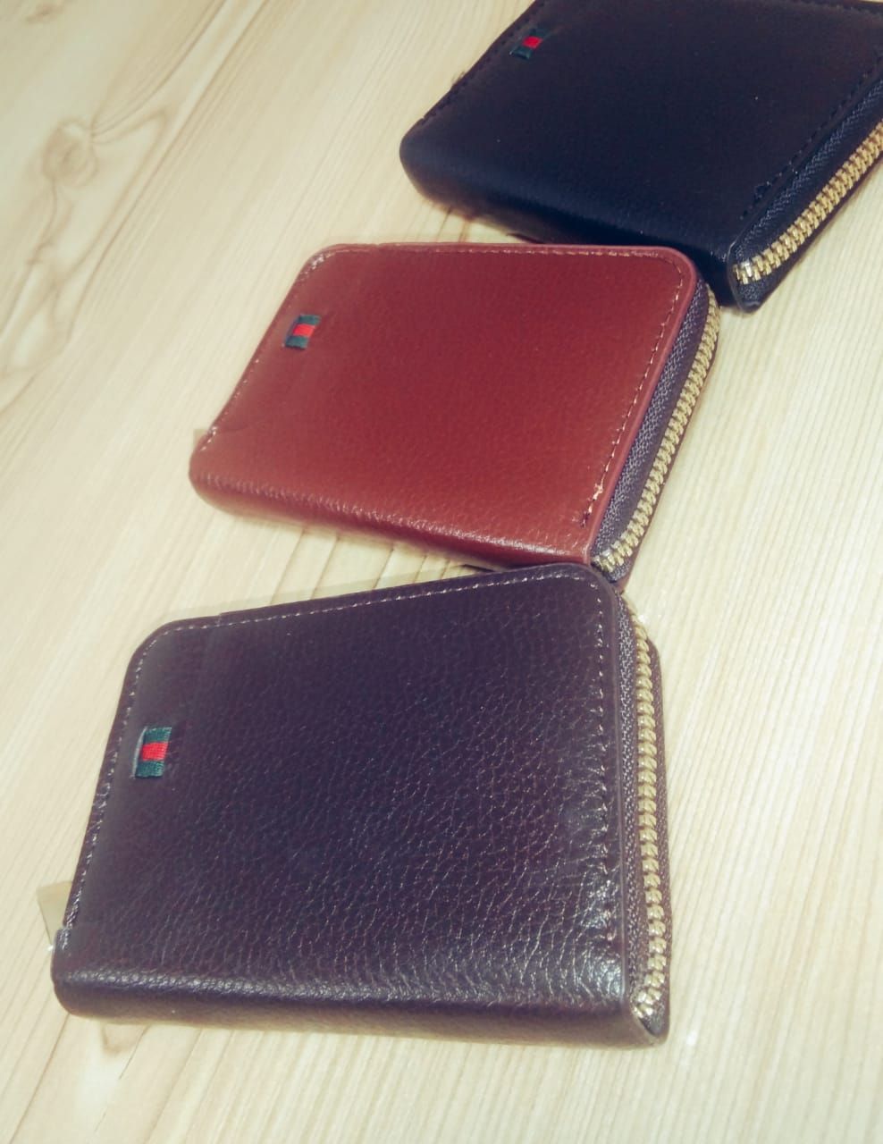 New Men's Leather Card Holder Storage Bags Blocking Zipper Thin Pocket - Oshi.pk - Buy & Sell Online