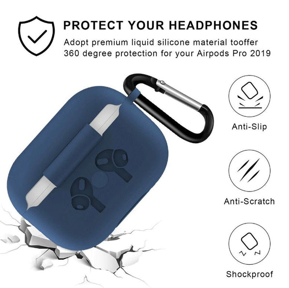 Case for AirPods Pro Silicone Earphone Protective Cover with Carabiner Headphone Accessories - Oshi.pk - Buy & Sell Online