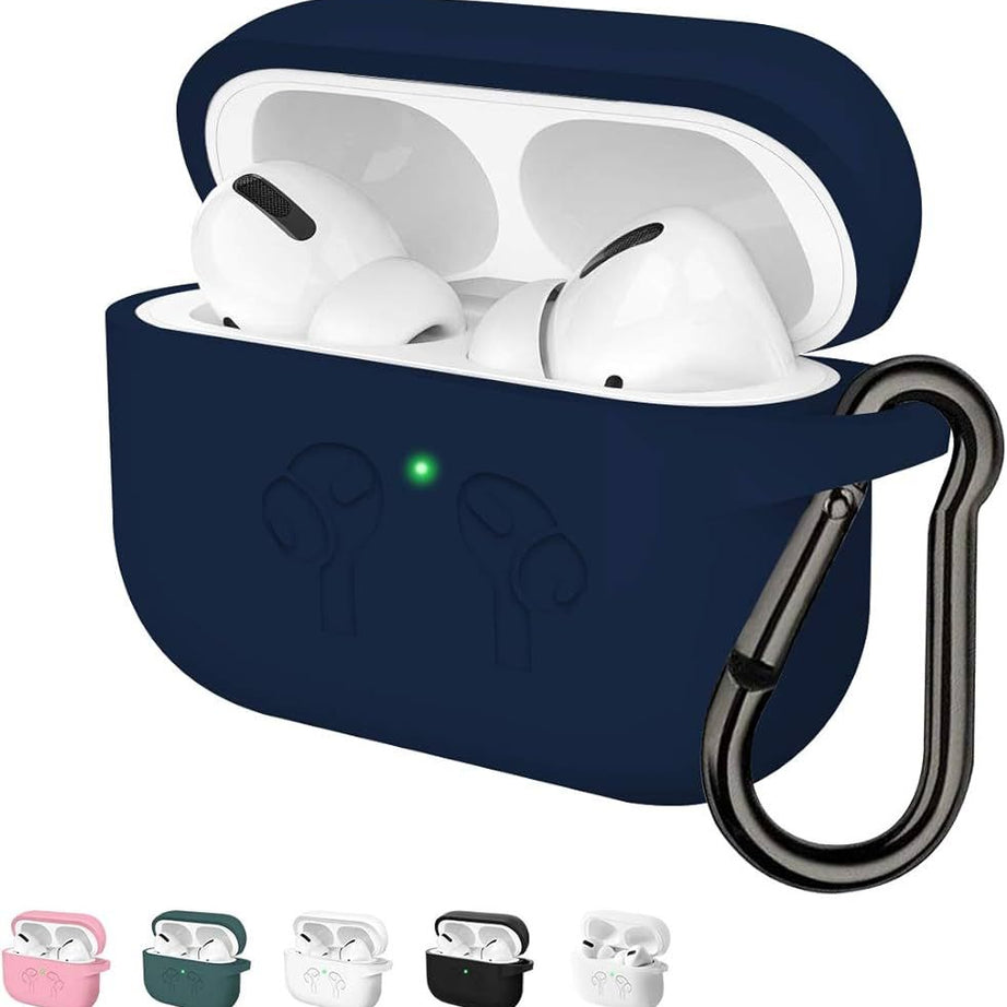 Case for AirPods Pro Silicone Earphone Protective Cover with Carabiner Headphone Accessories - Oshi.pk - Buy & Sell Online