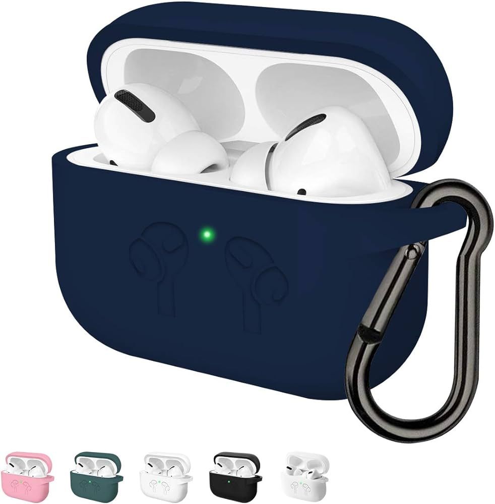Case for AirPods Pro Silicone Earphone Protective Cover with Carabiner Headphone Accessories - Oshi.pk - Buy & Sell Online
