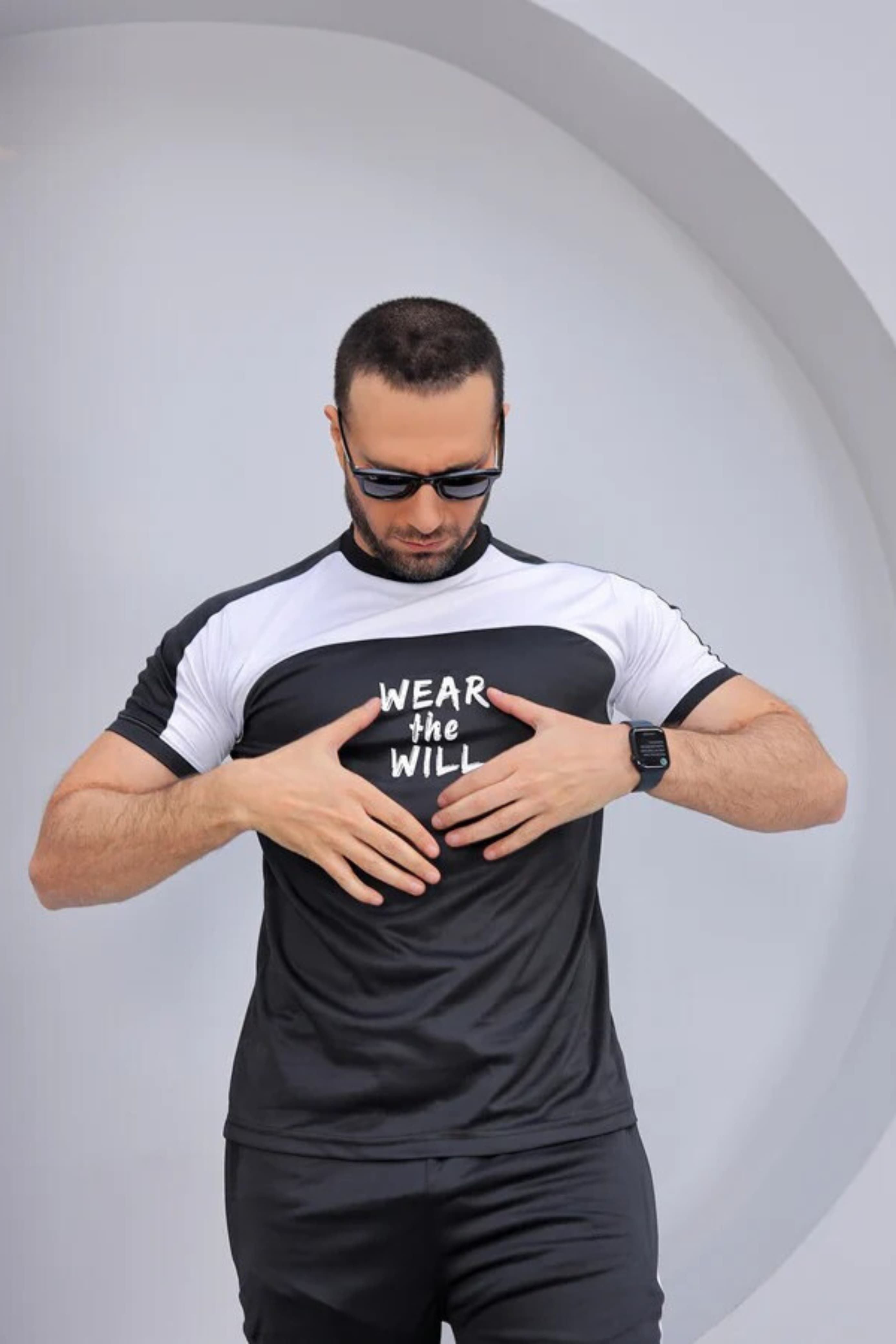 CBZ-Stylish Black & White Printed Dry Fit Tracksuit For Men - Oshi.pk - Buy & Sell Online