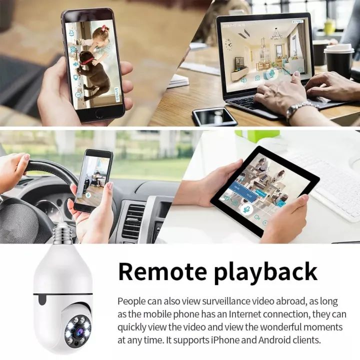 CCTV 1080P Full HD CCTV Camera CCTV Camera Wifi Smart Camera Wifi Camera Home Security Camera Smart Camera Wifi CCTV Wifi Camera Blub Socket Security - Oshi.pk - Buy & Sell Online