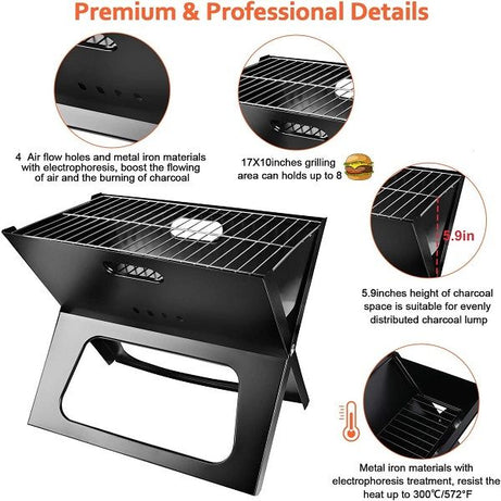 Charcoal Grill Moclever Space saving & Foldable BBQ Barbecue Grill - Oshi.pk - Buy & Sell Online