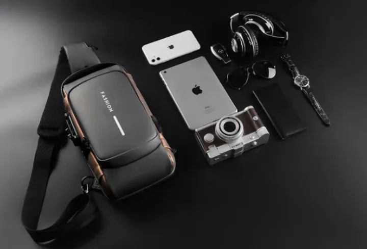 Chest Bag Multifunction Crossbody Sport Running Travel Sling Pack Anti-theft USB Charge Shoulder Messenger Pack Luxury Brand Men - Oshi.pk - Buy & Sell Online