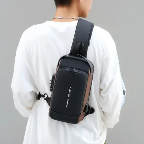 Chest Bag Multifunction Crossbody Sport Running Travel Sling Pack Anti-theft USB Charge Shoulder Messenger Pack Luxury Brand Men - Oshi.pk - Buy & Sell Online
