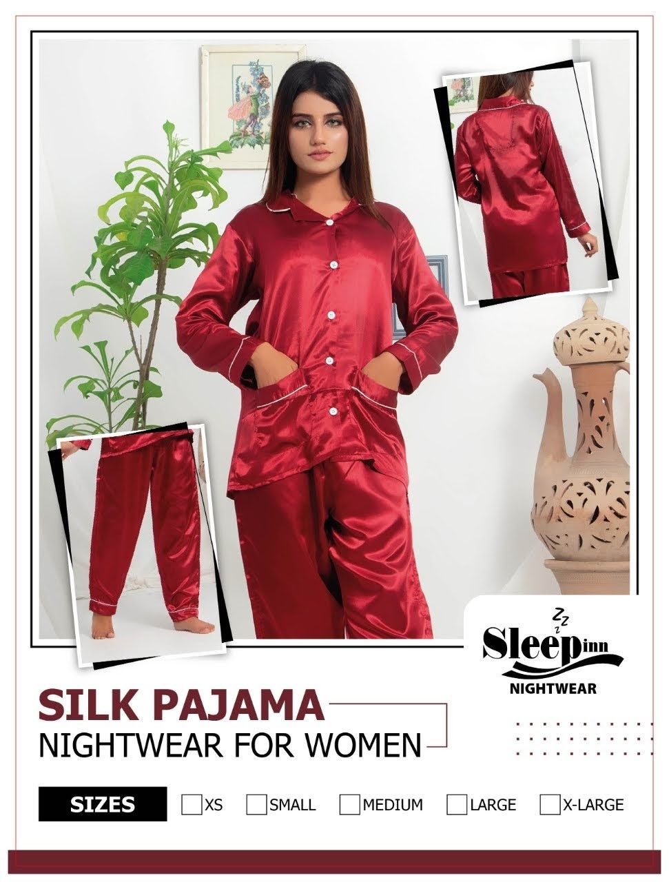 China Import Silk Night Wear Shirt Trouser - Oshi.pk - Buy & Sell Online