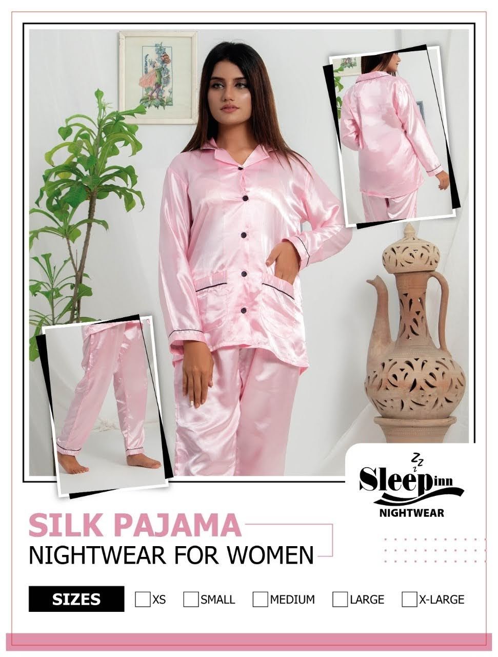 China Import Silk Night Wear Shirt Trouser - Oshi.pk - Buy & Sell Online