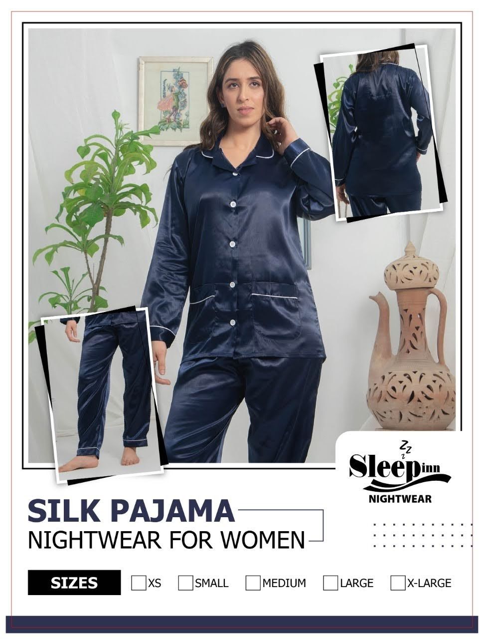 China Import Silk Night Wear Shirt Trouser - Oshi.pk - Buy & Sell Online