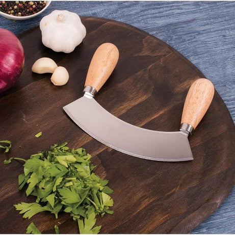 Chopper and Mincing Knife with Double Handles Stainless Steel - Oshi.pk - Buy & Sell Online