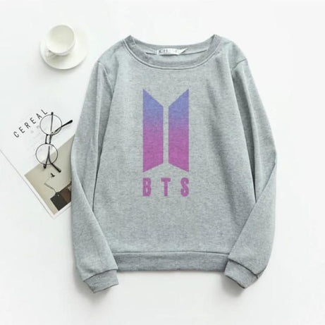 CLASSY MULTI BTS LOGO BTS ARMY Tag Print Thick & Fleece Fabric Rib Sweatshirt for Winter sweatshirt Fashion Wear for Women / Girls - Oshi.pk - Buy & Sell Online