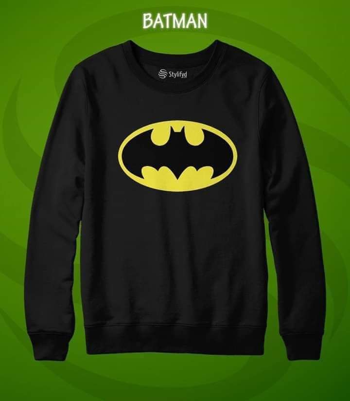 CLASSY BATMAN Thick & Fleece Fabric Rib Sweatshirt for Winter sweatshirt Fashion Wear for Men / Boys - Oshi.pk - Buy & Sell Online