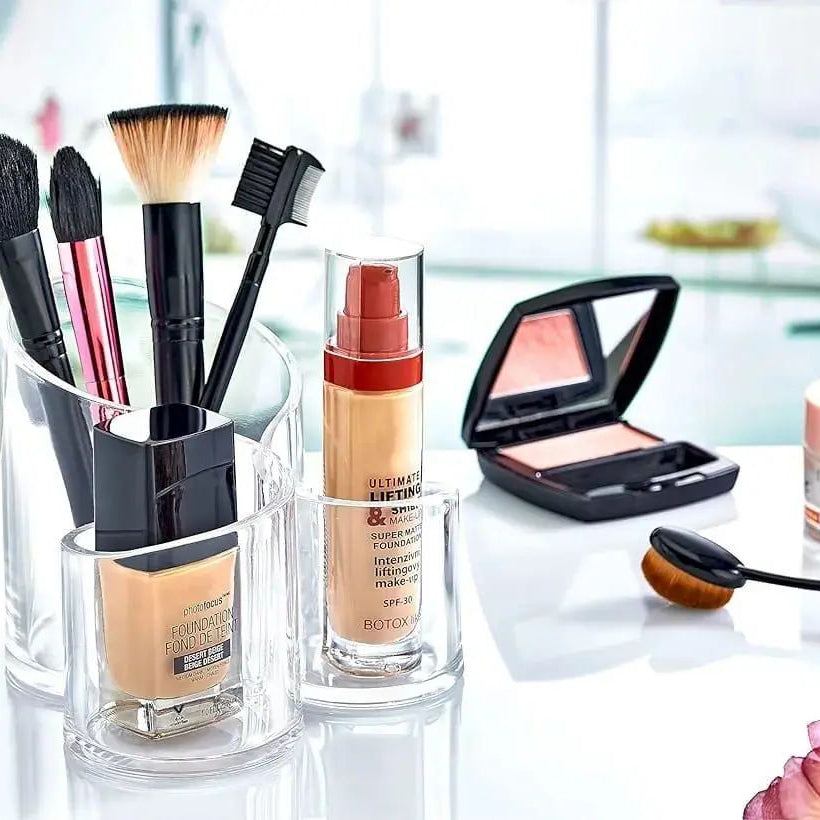 Clear Acrylic Makeup Organizer Tray Cosmetic Display Case Storag Box - Oshi.pk - Buy & Sell Online