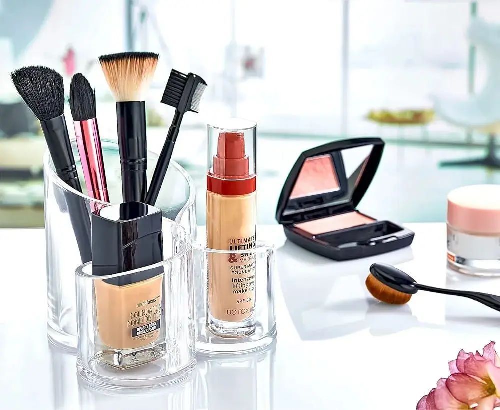 Clear Acrylic Makeup Organizer Tray Cosmetic Display Case Storag Box - Oshi.pk - Buy & Sell Online