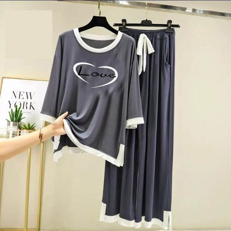 Cloud Grey Comfort Cotton Jersey Night Dress - Oshi.pk - Buy & Sell Online