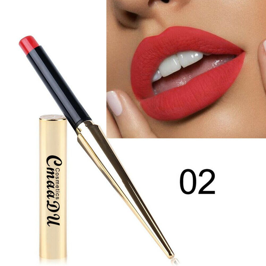 CMAADU BEAUTY VELVET MATTE LIPSTICK PENCIL WATERPROOF LONG LASTING LIP MAKEUP - Oshi.pk - Buy & Sell Online