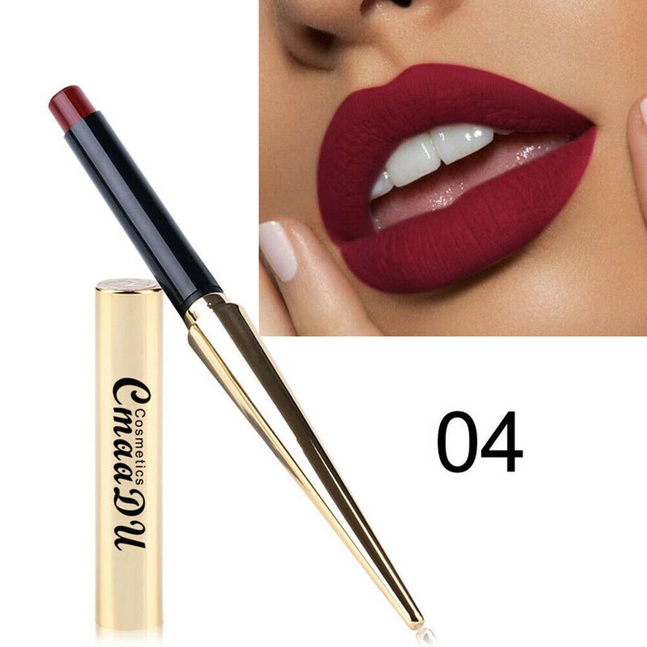 CMAADU BEAUTY VELVET MATTE LIPSTICK PENCIL WATERPROOF LONG LASTING LIP MAKEUP - Oshi.pk - Buy & Sell Online