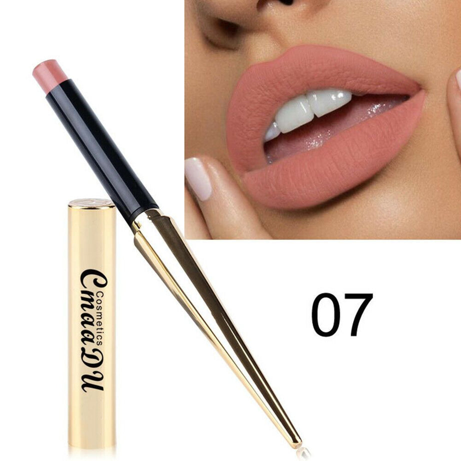 CMAADU BEAUTY VELVET MATTE LIPSTICK PENCIL WATERPROOF LONG LASTING LIP MAKEUP - Oshi.pk - Buy & Sell Online