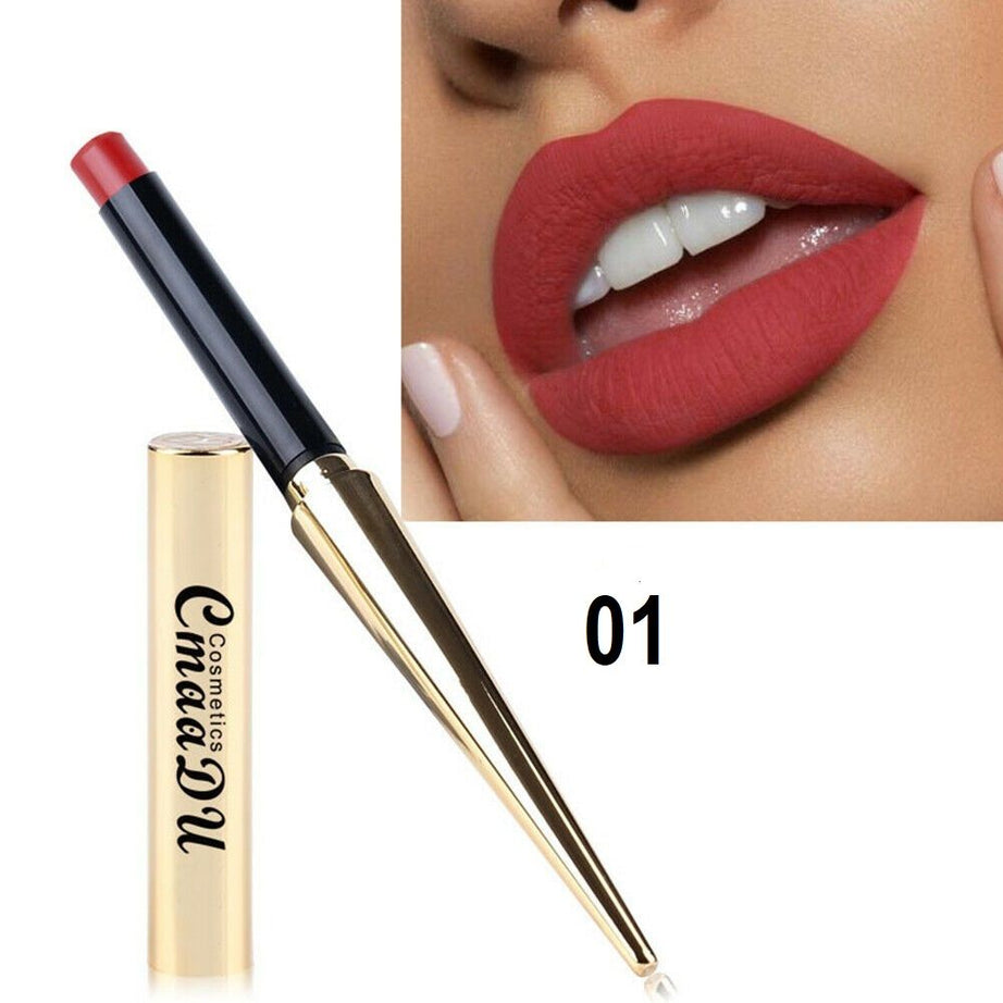 CMAADU BEAUTY VELVET MATTE LIPSTICK PENCIL WATERPROOF LONG LASTING LIP MAKEUP - Oshi.pk - Buy & Sell Online