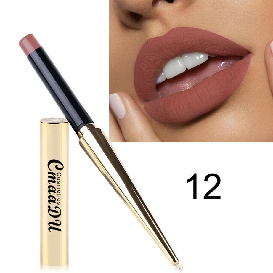 CMAADU BEAUTY VELVET MATTE LIPSTICK PENCIL WATERPROOF LONG LASTING LIP MAKEUP - Oshi.pk - Buy & Sell Online