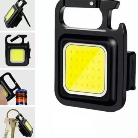 COB Keychain Rechargeable Mini Small Flashlight Portable Pocket Light with Folding Bracket Bottle Opener and Magnet Base for Fishing, Walking and Camp - Oshi.pk - Buy & Sell Online