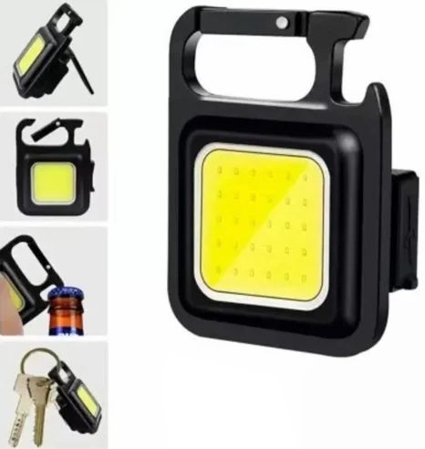 COB Keychain Rechargeable Mini Small Flashlight Portable Pocket Light with Folding Bracket Bottle Opener and Magnet Base for Fishing, Walking and Camp - Oshi.pk - Buy & Sell Online