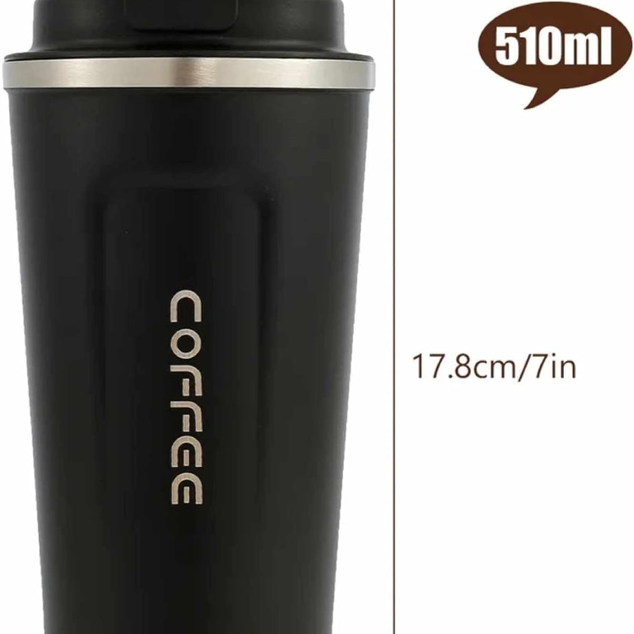 Coffee Mug Vacuum Tumbler Thermos Heat Preservation Stainless Steel 510ML Travel Portable Mug Coffee Milk Cup Vacuum Flasks Thermo Cup Travel Mug - Oshi.pk - Buy & Sell Online