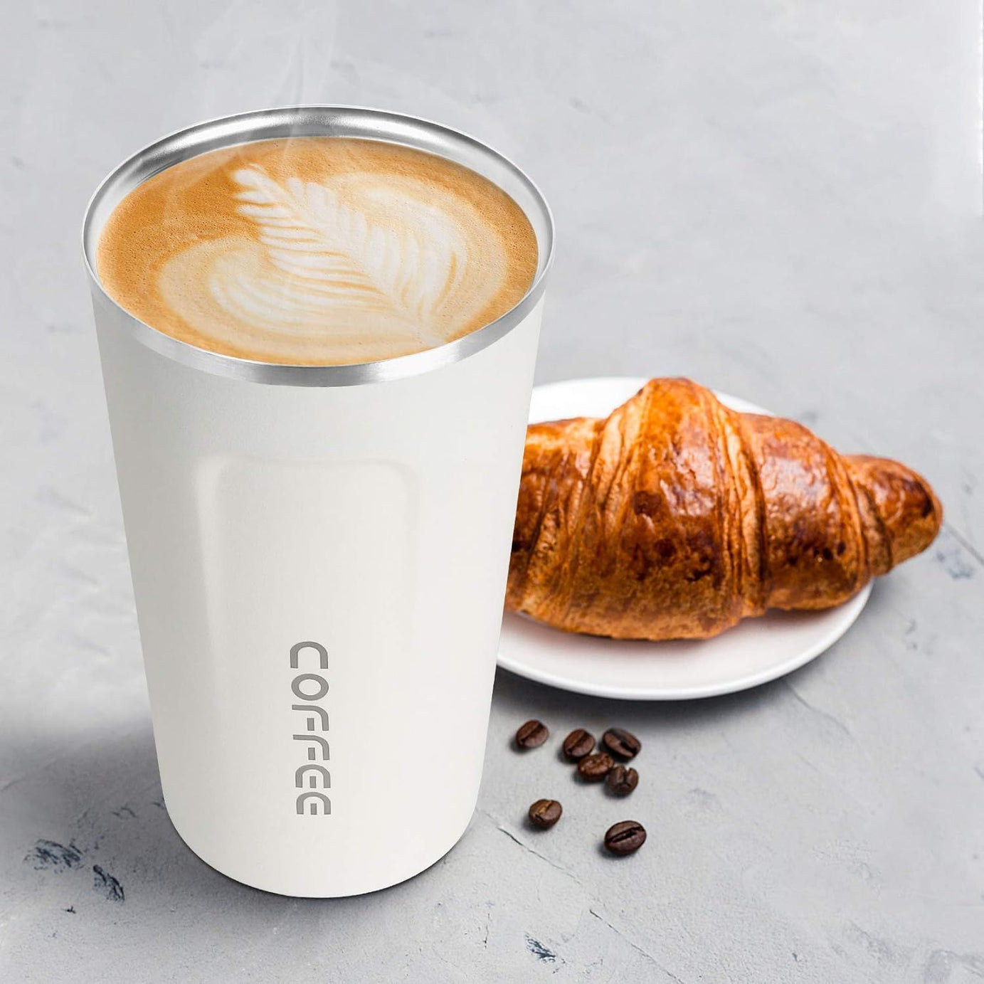 Coffee Mug Vacuum Tumbler Thermos Heat Preservation Stainless Steel 510ML Travel Portable Mug Coffee Milk Cup Vacuum Flasks Thermo Cup Travel Mug - Oshi.pk - Buy & Sell Online