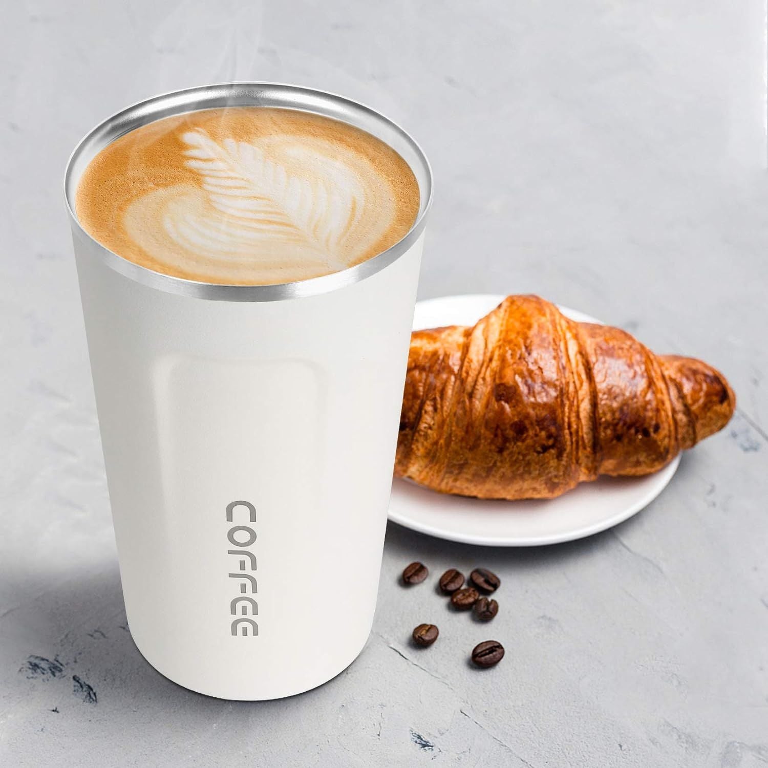 Coffee Mug Vacuum Tumbler Thermos Heat Preservation Stainless Steel 510ML Travel Portable Mug Coffee Milk Cup Vacuum Flasks Thermo Cup Travel Mug - Oshi.pk - Buy & Sell Online