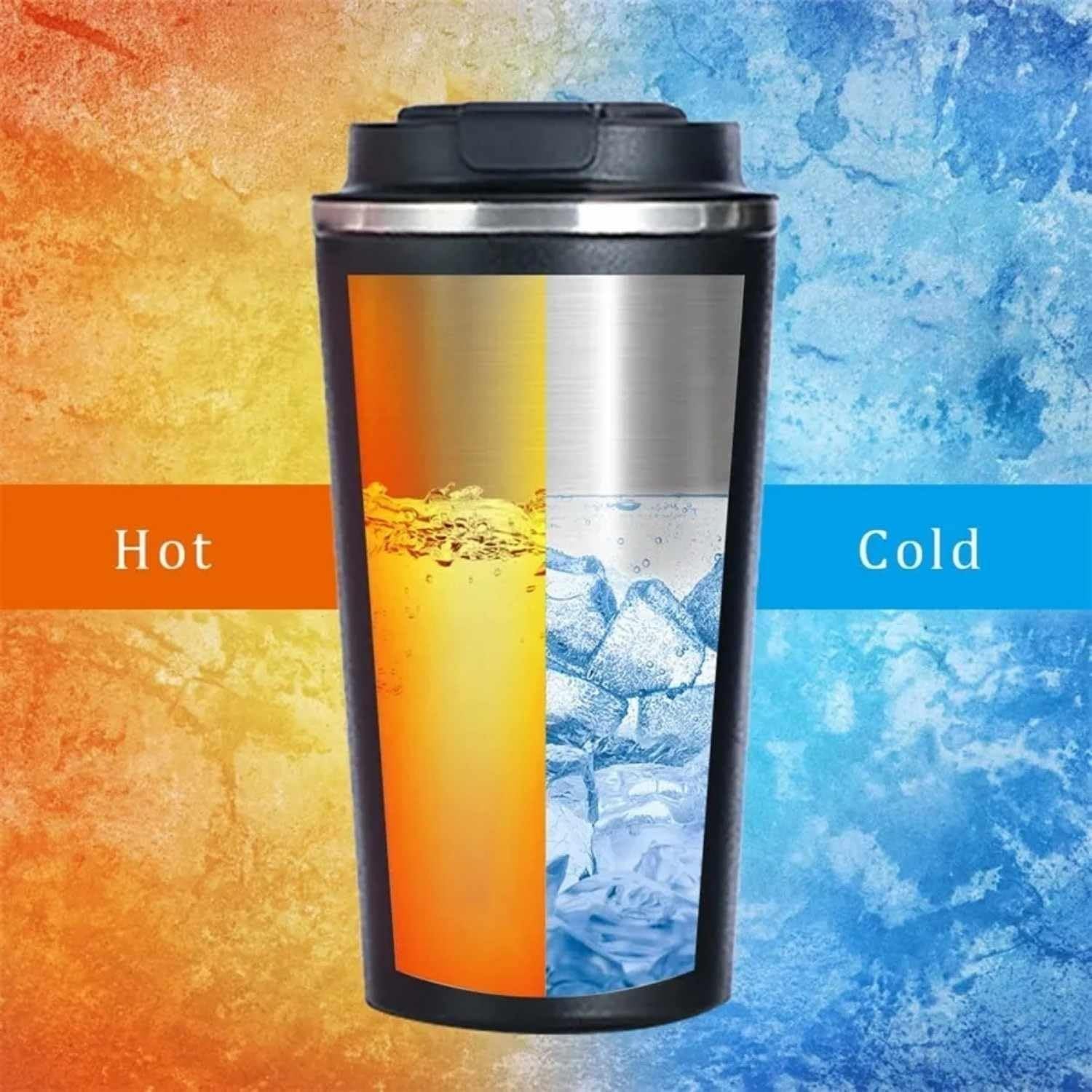 Coffee Mug Vacuum Tumbler Thermos Heat Preservation Stainless Steel 510ML Travel Portable Mug Coffee Milk Cup Vacuum Flasks Thermo Cup Travel Mug - Oshi.pk - Buy & Sell Online