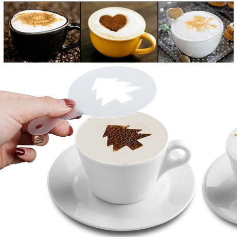 Coffee Stencil Template 16 pcs / Pack Different Design Filter Coffee Maker - Oshi.pk - Buy & Sell Online