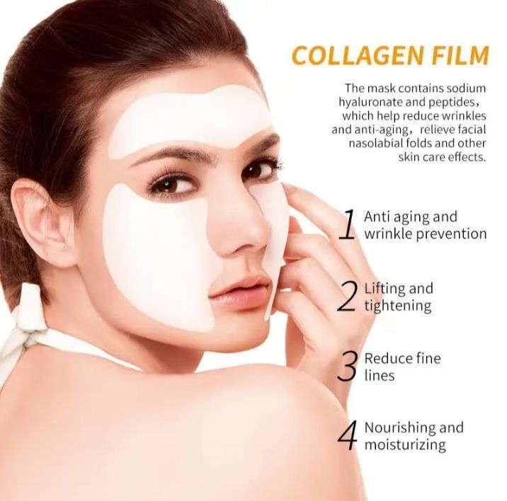 Collagen Film Paper Soluble Facial Mask Face Skin Cheek Sticker Forehead Patch Smile Lines Patches Anti-aging Wrinkles Remover - Oshi.pk - Buy & Sell Online