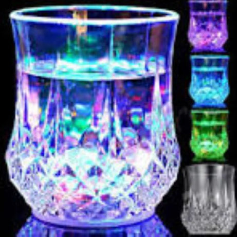 Colorful flashing LED light up glass LED pineapple cup New Led Glowing Mug Glass Water Liquid Inductive Rainbow Color Changing Flashing Light Cup - Oshi.pk - Buy & Sell Online