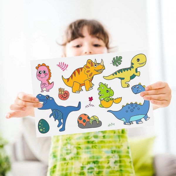 Coloring Paper Roll For Kids, Toddler Drawing Paper Roll, Squeaky Clean Sticky Wall Painting Stickers Set - Oshi.pk - Buy & Sell Online