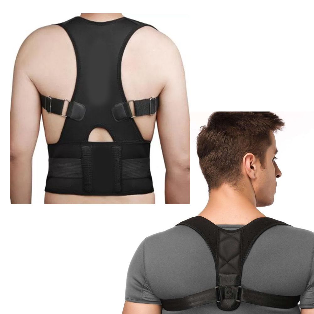 Combo Deal (Highly Recommended Real Doctor Posture Corrector + Shoulder Belt – Brace Support Belt Adjustable Back Posture Corrector) - Oshi.pk - Buy & Sell Online
