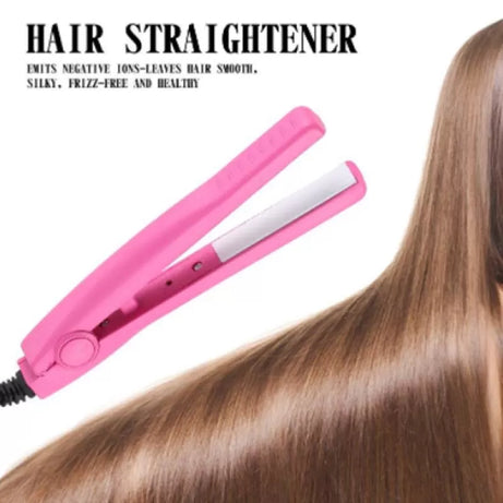 Combo Mini Hair Straightener With Beauty Blender Mini Hair Flat Iron Hair Straightener Travel Size Portable Hair Straightener - Oshi.pk - Buy & Sell Online