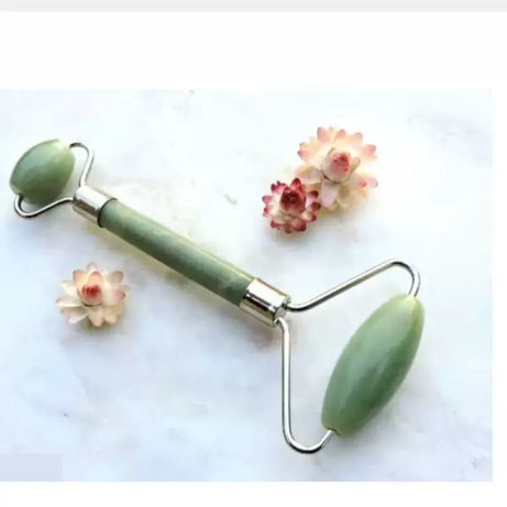 Combo pack of 2 Derma Roller Skin Therapy 0.5 with 540 Micro and Jade Roller Anti-Aging Natural Stone Jade Roller with Noiseless Double Heads for Face - Oshi.pk - Buy & Sell Online