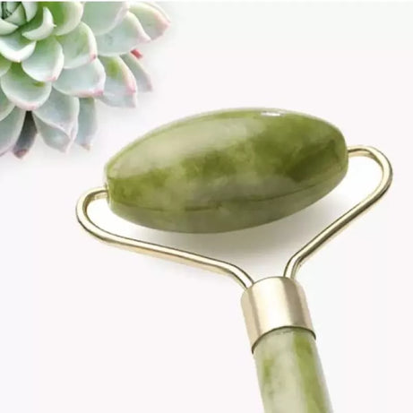 Combo pack of 2 Derma Roller Skin Therapy 0.5 with 540 Micro and Jade Roller Anti-Aging Natural Stone Jade Roller with Noiseless Double Heads for Face - Oshi.pk - Buy & Sell Online