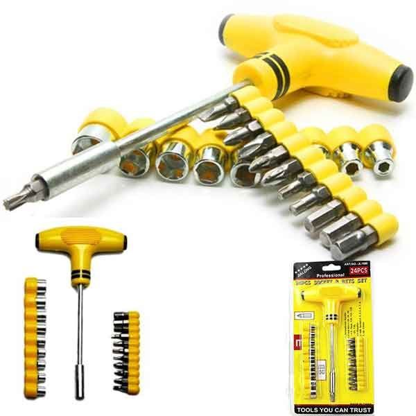 Combo Pack of 3 Get the Ultimate Tool Kit with the Aiwa Tool Set 40 Pcs , 30 in 1 Screwdriver and T Tool Set - Oshi.pk - Buy & Sell Online