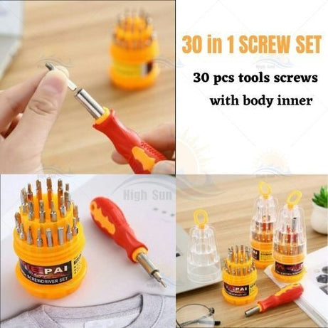 Combo Pack of 3 Get the Ultimate Tool Kit with the Aiwa Tool Set 40 Pcs , 30 in 1 Screwdriver and T Tool Set - Oshi.pk - Buy & Sell Online