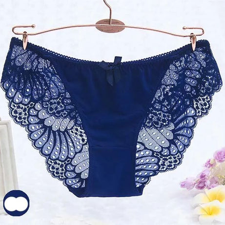 Comfortable Lace Briefs Hollow butterfly wing Transparent Low Waist Women Underwear - Oshi.pk - Buy & Sell Online