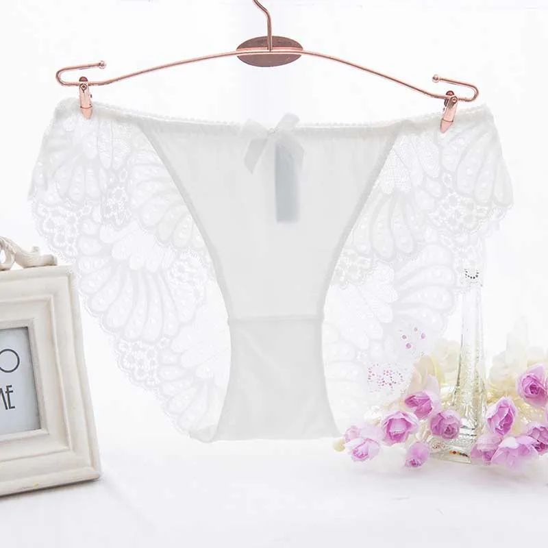 Comfortable Lace Briefs Hollow butterfly wing Transparent Low Waist Women Underwear - Oshi.pk - Buy & Sell Online
