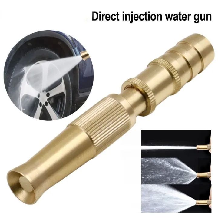 Copper Spray Gun Set Direct Spray Water Gun High Pressure Water Gun Nipple Water Gun Household Water Gun Set - Oshi.pk - Buy & Sell Online
