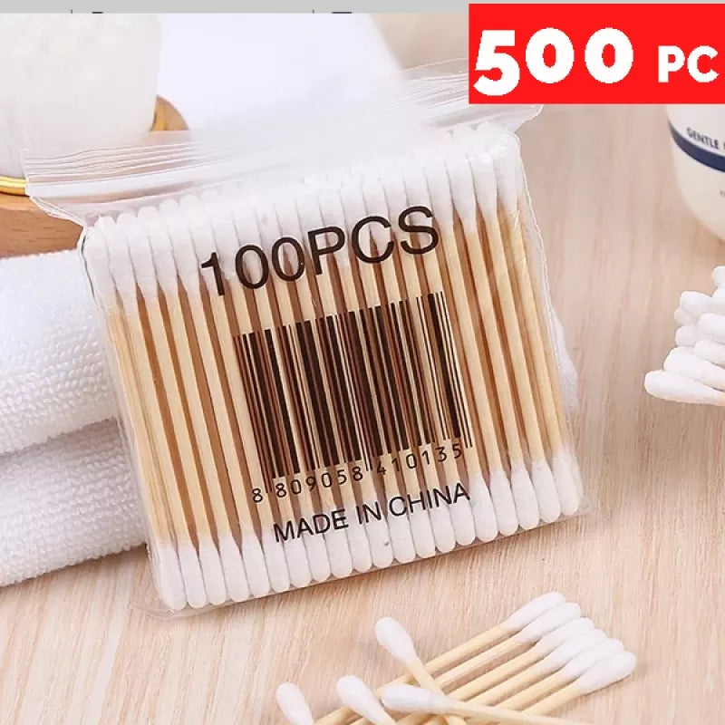 500 Cotton buds - Ear Cleaning buds Cotton Buds Cotton Swabs Medical Makeup Tips Ear Care Ear cleaning cotton sticks - Oshi.pk - Buy & Sell Online