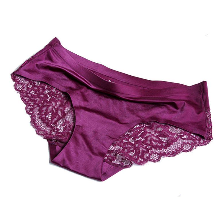Pack of 3 Breathable Seamless Interior Lace Satin Womens Net Panties - Oshi.pk - Buy & Sell Online
