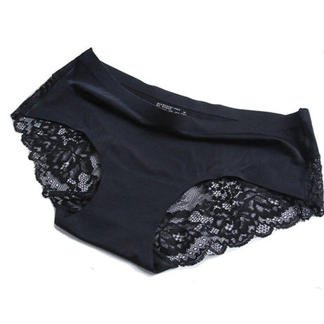 Pack of 3 Breathable Seamless Interior Lace Satin Womens Net Panties - Oshi.pk - Buy & Sell Online