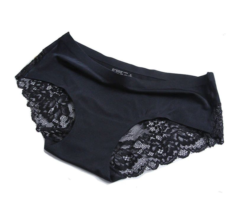 Pack of 3 Breathable Seamless Interior Lace Satin Womens Net Panties - Oshi.pk - Buy & Sell Online