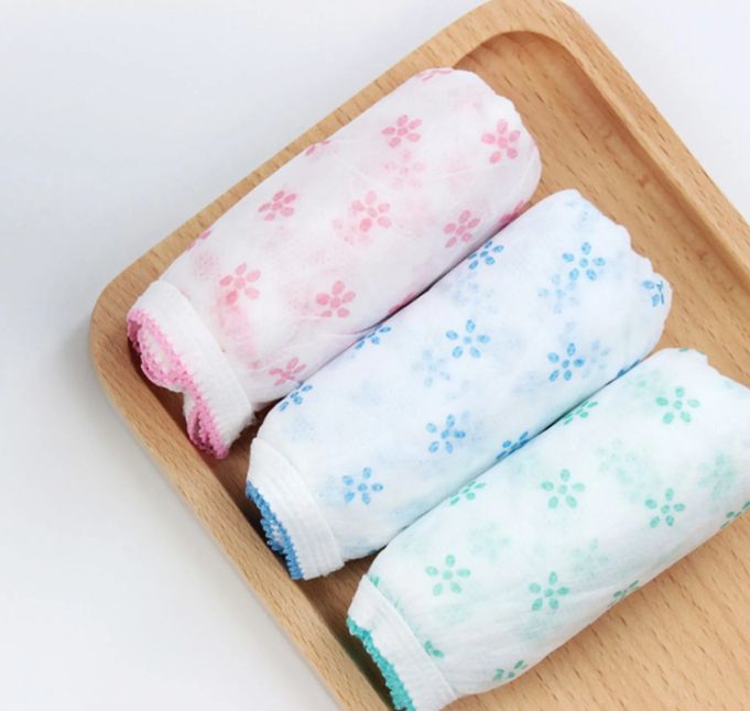 Cotton Women Disposable Panties Underwear Printed Underpants Pack 6Pcs - Oshi.pk - Buy & Sell Online