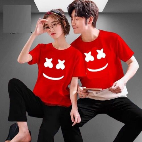 Couple Smile Tshirt Pajama Half Sleeves Night Dress By Hk Oufits - Oshi.pk - Buy & Sell Online